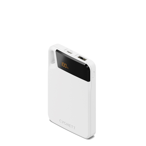 Cygnett Gen4 Boost 5000mAh Power Bank Portable Charger - White