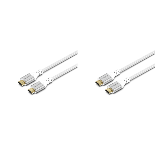 2PK Cygnett Unite 8K Resolution HDMI to HDMI Braided Cable 1.5m - White