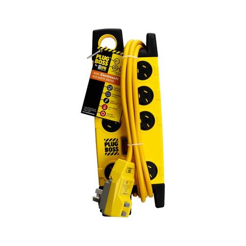 8 WAY SAFETY POWERBOARD BOSSINC ELECTRESAFE RCD SWITCH HPM