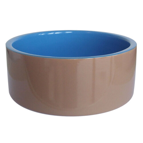 22cm Deluxe Ceramic Pet Bowl Blue