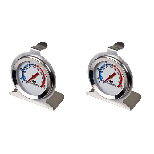 2PK Davis & Waddell Oven Thermometer Stainless Steel 7cm - Silver
