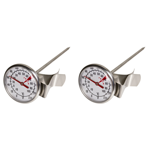 2PK Davis & Waddell Large Dial Milk Frothing Thermometer 4x13cm -10°C to 100°C