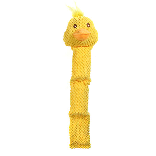 Paw Play Plush Squeak Chicken Dog Pet Toy Yellow