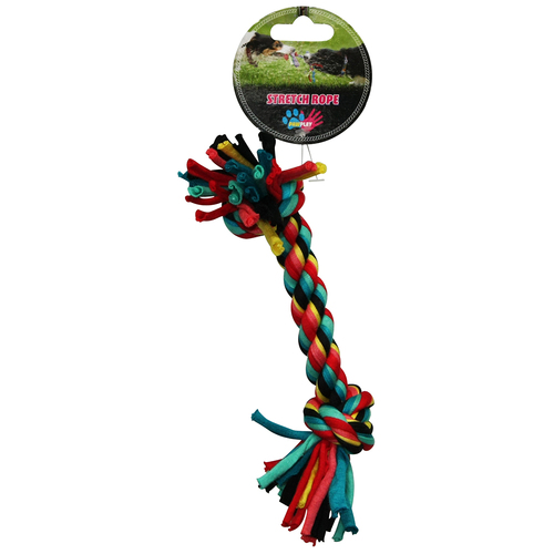 Paw Play 21cm Stretch Rope Bone