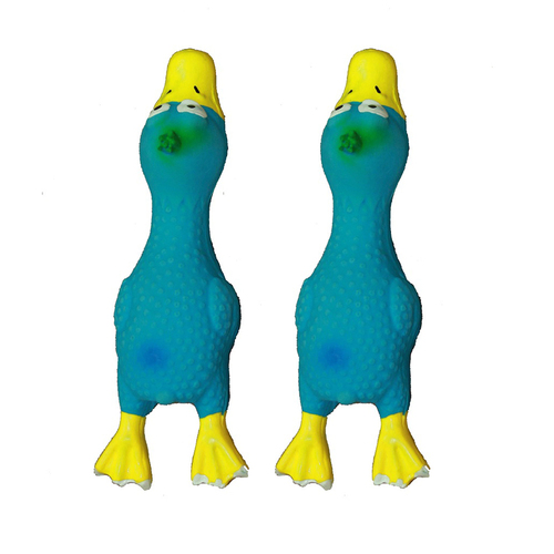 2PK Paw Play 17.5cm Latex Duck
