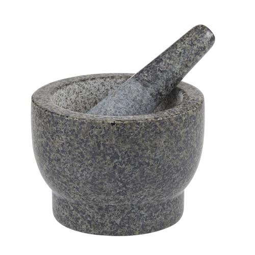 Davis & Waddell Traditional Granite Mortar & Pestle 20x14.5cm - Grey
