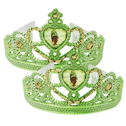 2PK Disney Princess Tiana Heart Gemstone & Glitter Crown 3y+
