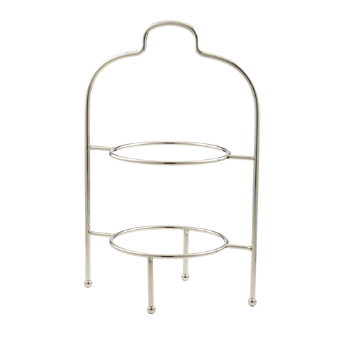Davis & Waddell Fine Foods Bistro 2-Tier Plate Stand 32x50cm - Silver