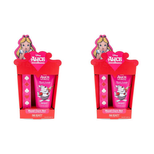 2PK Disney Alice in Wonderland Hand & Nail Care Duo 75ml Red Raspberry/Honeydew