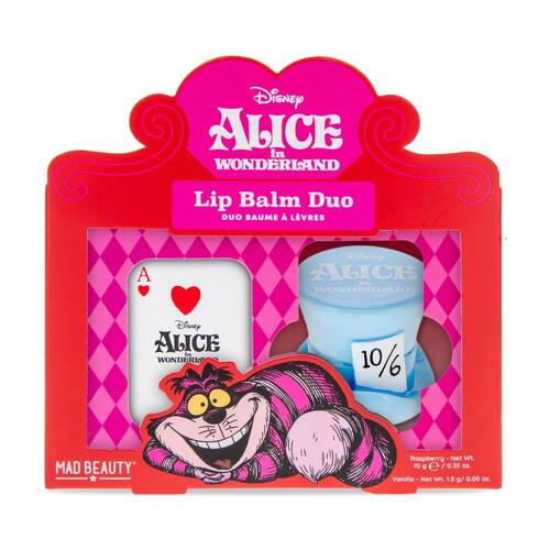 Disney Alice in Wonderland Tinned Lip Balm Duo Raspberry & Vanilla