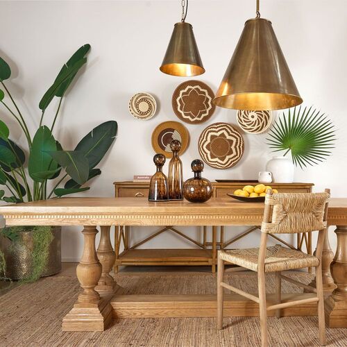 Belle Jasper Glass Bottle Round Tortoiseshell Home Decor 28.5cm - Brown