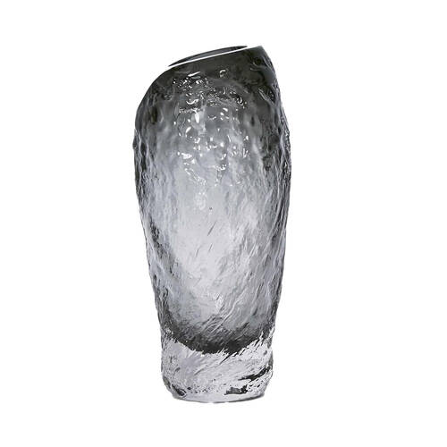 Belle Rook Hand Blown Glass Vase Large 14.5x32cm - Smoke