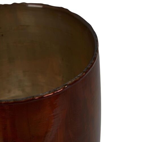 Belle Dannika Glass Flower Vase Home Decor Large 25cm - Amber