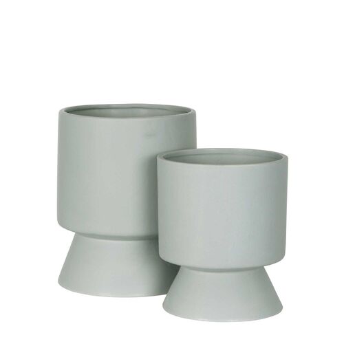 Belle Luca Dolomite Flower Pot/Planter Large 24.2cm Home Decor - Storm Blue