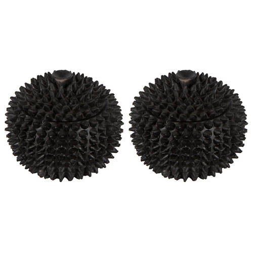2PK Belle Polyresin Decorative Spike Bowl Large 18x18cm - Black