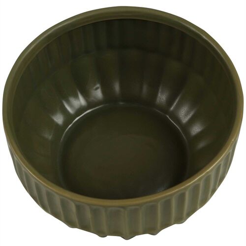 Belle Kartun Ceramic Bowl 25.5cm Kitchen Serveware - Olive Green