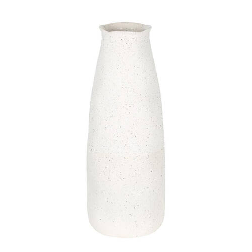 Belle Tuba Ceramic Sculptural Vase Large 19.5x50cm - White