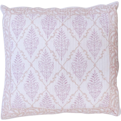 LVD Cotton Quilted Square Cushion 55cm - Raspberry Cider
