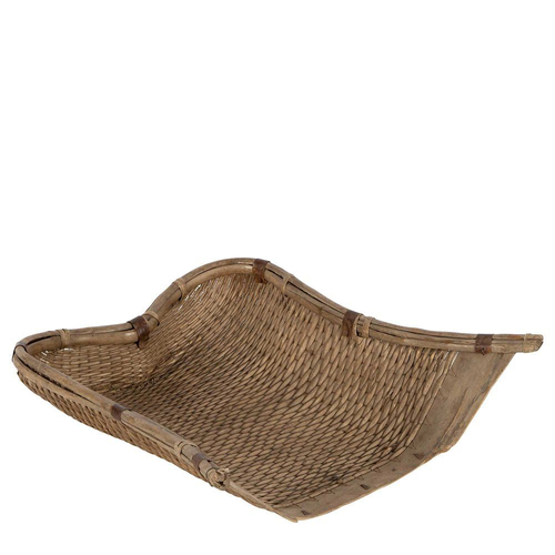 Belle Shanxi 120 Year Rattan Pan Antique Home Decor 35x44cm - Natural