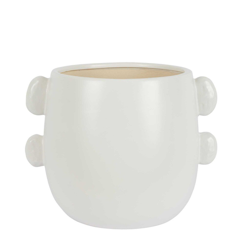 Belle Aiko Ceramic Flower Pot/Planter Large 29.5cm Home Decor - White