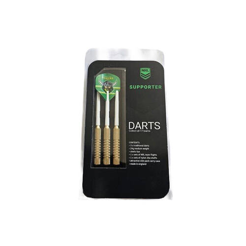 3pc NRL Darts Canberra Raiders Team Design Flights & Shafts Case Included