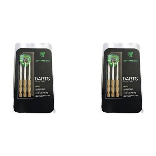 2x 3pc NRL Darts Canberra Raiders Team Design Flights & Shafts Case Included