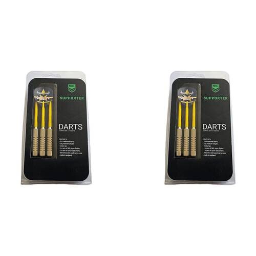 2x 3pc NRL Darts Nth Qld Cowboys Team Design Flights & Shafts Case Included
