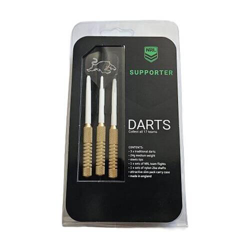 3pc NRL Darts Penrith Panthers Team Design Flights & Shafts Case Included