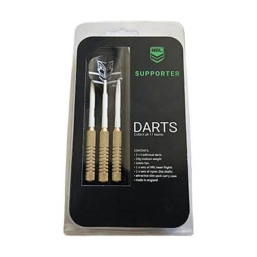3pc NRL Darts New Zealand Warriors Team Design Flights & Shafts Case Included
