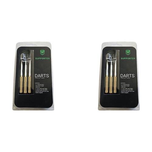 2x 3pc NRL Darts New Zealand Warriors Team Design Flights & Shafts Case Included