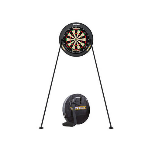 Winmau Vertex Dartboard Stand Portable Quick Setup Black Base Mat Included