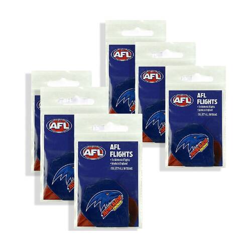 6x 3pc AFL Dart Flights Adelaide Crows Team Design Metronic Pack England Made