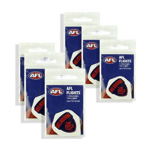 6x 3pc AFL Dart Flights Melbourne Demons Team Design Metronic Pack England Made