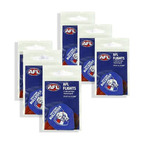 6x 3pc AFL Dart Flights Bulldogs Western Team Design Metronic England Made