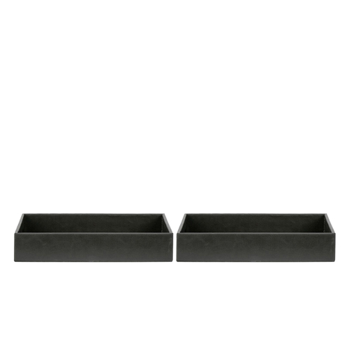 2PK Belle Storage Tray 30.5x20.5cm Decor Rectangle - Black