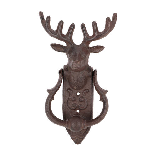 Esschert Design Entrance Door Knocker Deer Home Decor 22.8cm Brown