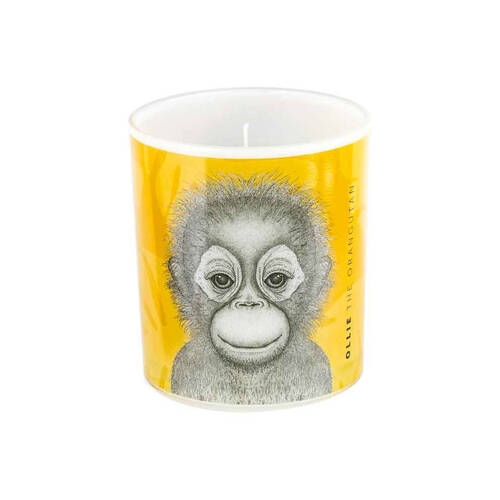 LMD Dots By Donna Ollie The Orangutan Glass Candle 45hr - Yellow