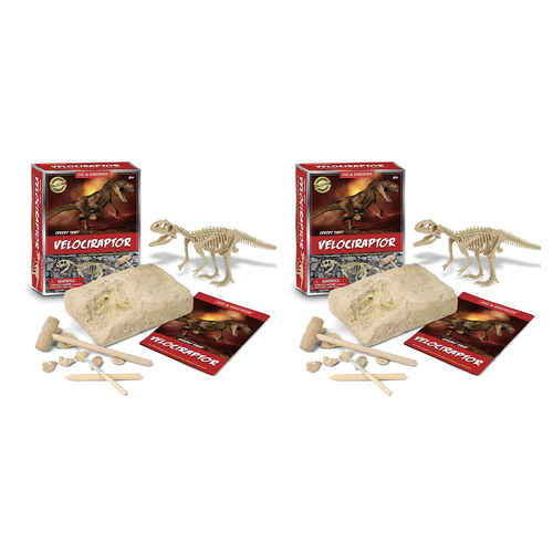 2PK Kaper Kidz Dig & Discover Velociraptor Dig/Excavation Kits 6y+