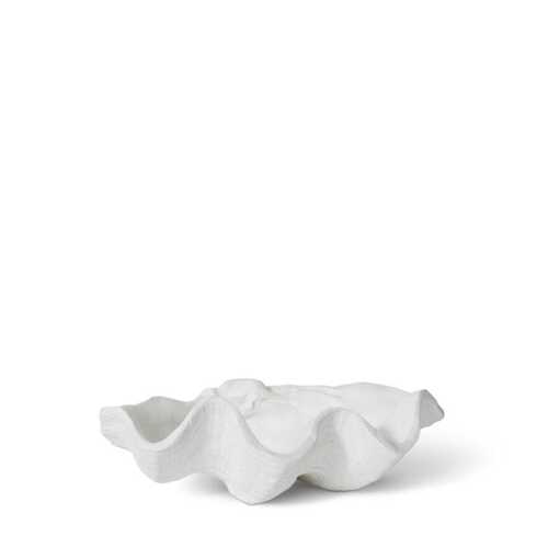 E Style 21cm Resin Clam Shell Sculpture - White
