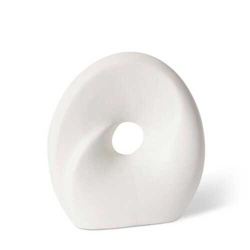 E Style 20cm Ceramic Dakota Sculpture - White