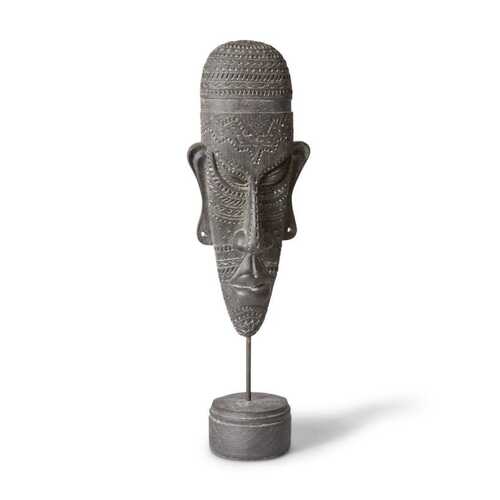 E Style 48cm Cement Raiden Sculpture - Antique Brown