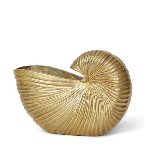 E Style 31cm Aluminium Nautilus Flower Vase Decor - Gold