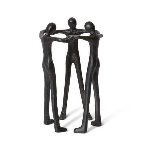 E Style 37cm Aluminium Friendship Sculpture - Black