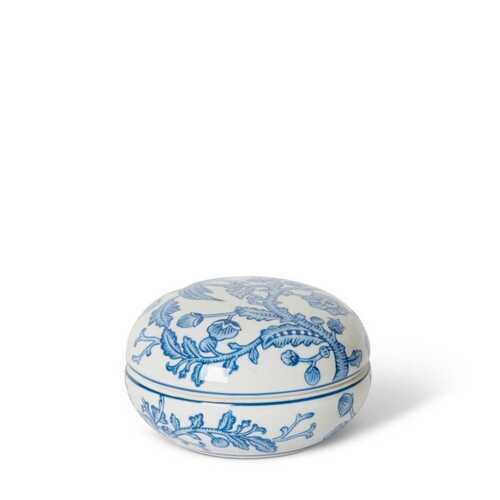 E Style Ming 15cm Porcelain Trinket Box - White/Blue