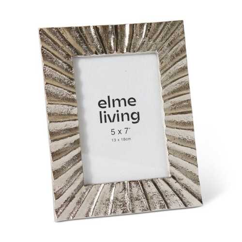E Style Hutchings Resin/Glass/MDF 5x7" Photo Frame - Nickel
