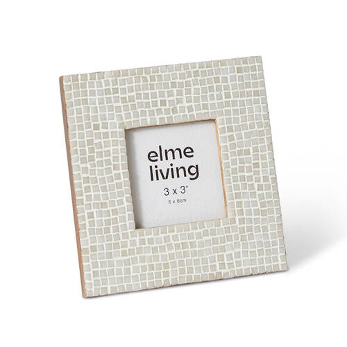 E Style Cambria 3x3" Photo Frame Tabletop Home Decor 14cm White