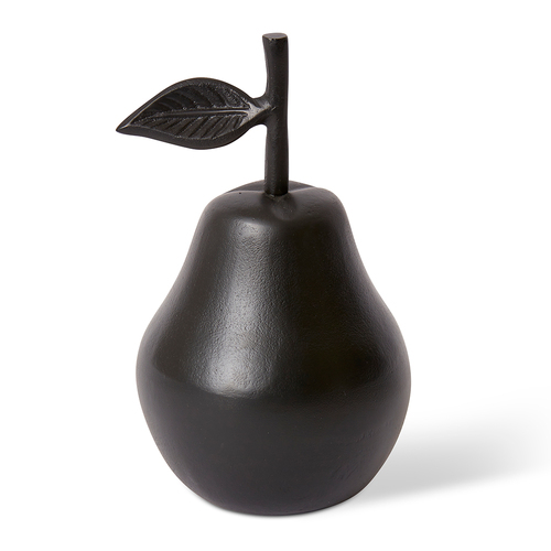 E Style Pear Home Decorative Sculpture Black - 13 x 13 x 22cm
