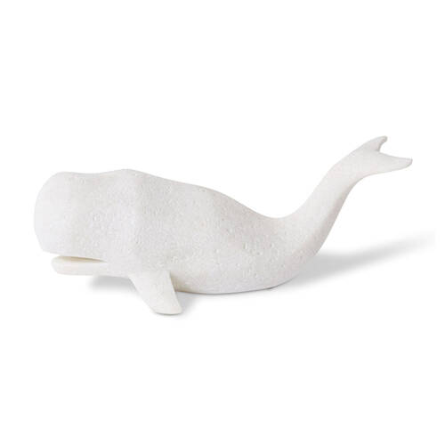 E Style Whale Sculpture Tabletop Home Decor 31cm White