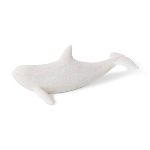 E Style Dolphin Sculpture Tabletop Home Decor 36cm White