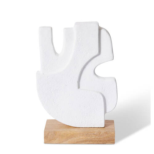 E Style Muzaffar Sculpture Tabletop Home Decor 34cm White/Natural